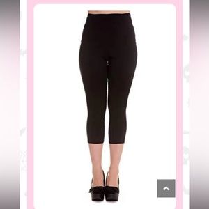 Hell Bunny Stretch capri pants XS Pinup